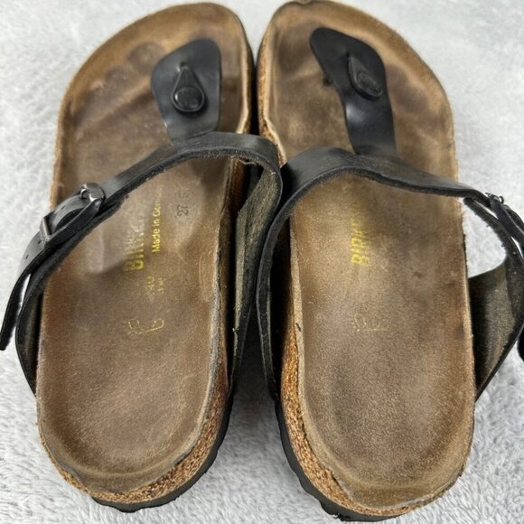 Birkenstock Gizeh Black Leather Thong Sandals Women’s Size 4- EU - Picture 7 of 12